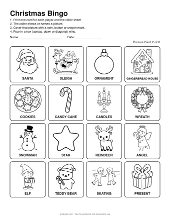 Preview of Christmas Bingo: Picture Card 2 of 8