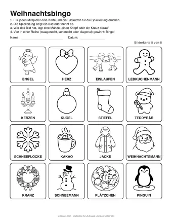 Vorschau: Weihnachtsbingo: Bilderkarte 5 von 8
