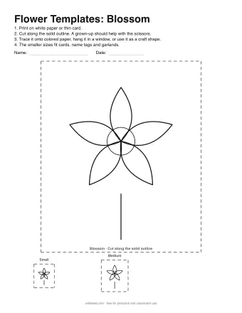 Preview of Flower Templates: Blossom