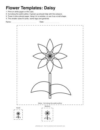 Preview of Flower Templates: Daisy