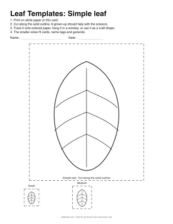 Preview of Leaf Templates: Simple leaf