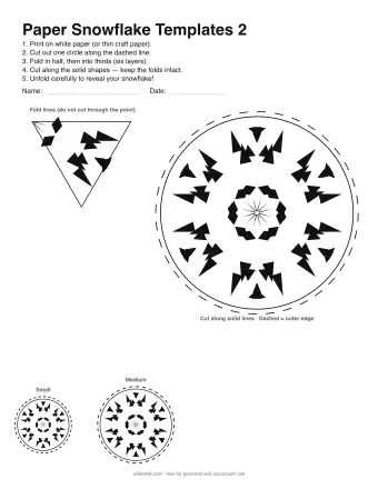 Preview of Paper Snowflake Templates 2