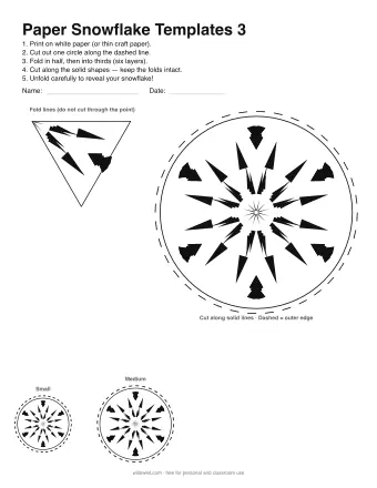 Preview of Paper Snowflake Templates 3