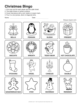 Preview of Christmas Bingo: Picture Card 2 of 8