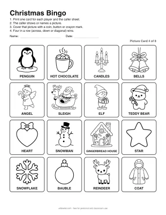 Preview of Christmas Bingo: Picture Card 4 of 8