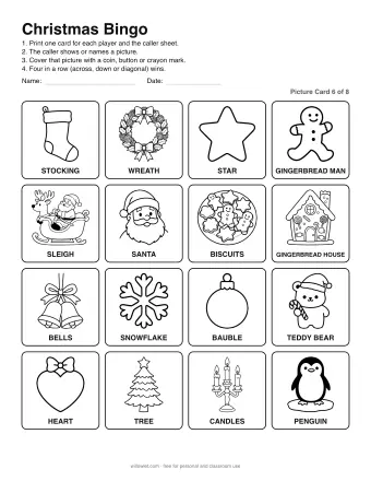 Preview of Christmas Bingo: Picture Card 6 of 8