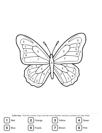 Line drawing of a monarch butterfly with orange and black wings, showing two upper wings and two lower wings with white spots and wavy edges, plus a slender body and two antennae.