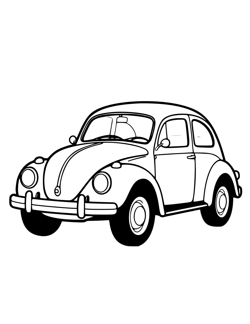Side view of a rounded vintage car with chrome bumpers, running boards, whitewall tires, and a driver visible through the open window